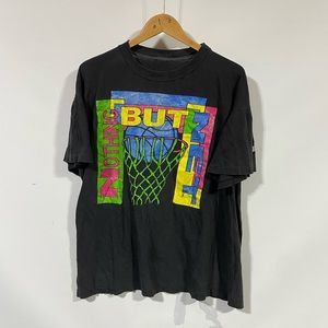 Vintage 90s nothing but net too the hoop graphic basketball t-shirt